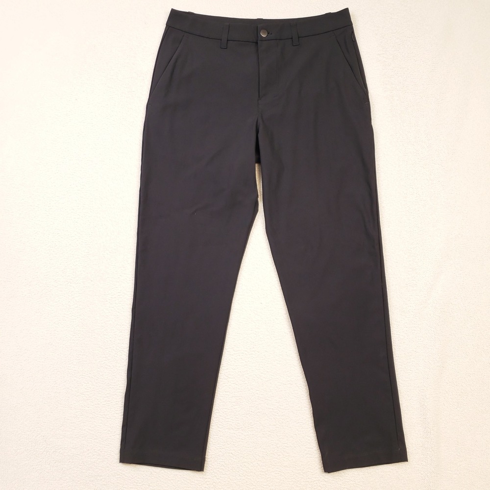 Lululemon Commission Pant Slim Men 30 x 29 Black Warpstreme LM5AR2S Straight